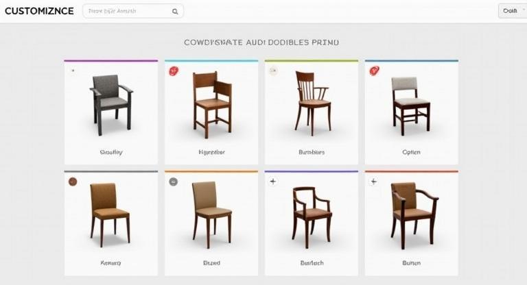 Chair customization options display